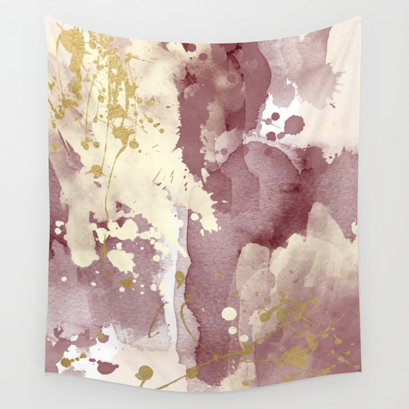 Burgundy Abstract Painting Wall Tapestry By Annago Society6