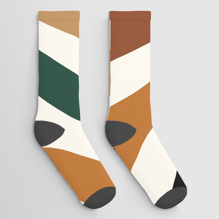 Multicolor retro Sun design 4 Socks