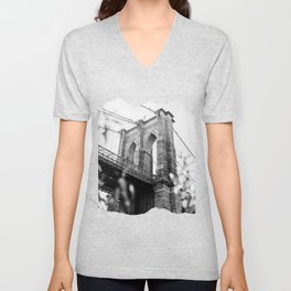 Brooklyn Bridge, New York V Neck T Shirt