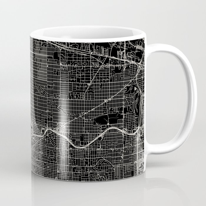 PORTLAND USA - Black and White City Map Coffee Mug