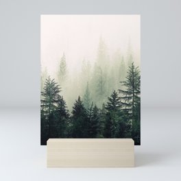 Foggy Pine Trees Mini Art Print