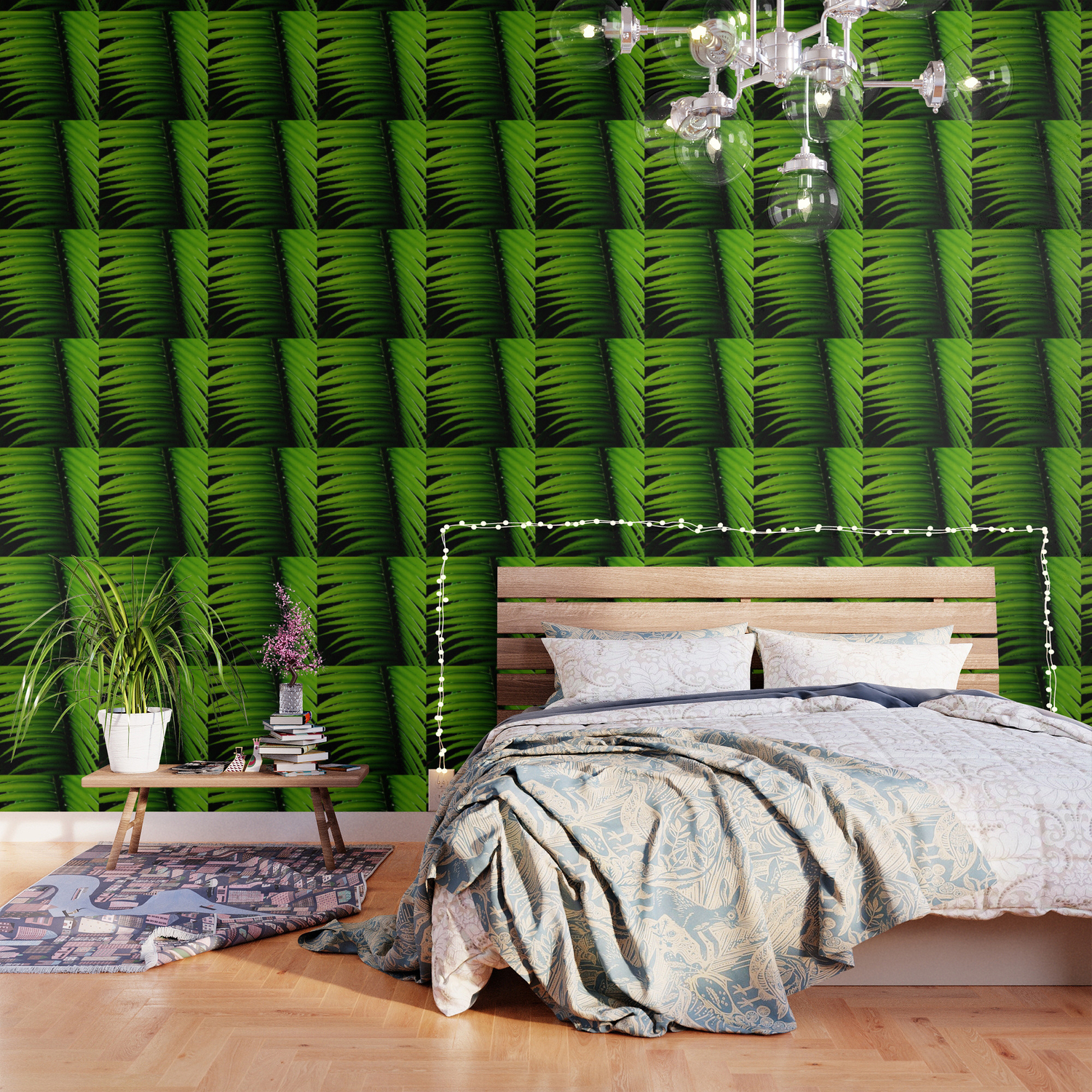 Palm Tree Leaf Tropical Decor Wallpaper By