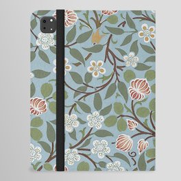 William Morris Vintage Blue Clover Floral Pattern -Botanical Victorian Design iPad Folio Case