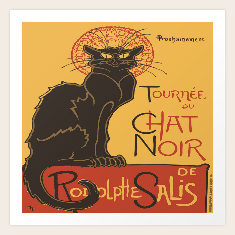Tournee Du Chat Noir De Rodolphe Salis Vector Art Print
