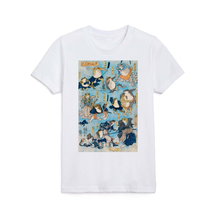 Samurai Frogs - Utagawa Kuniyoshi Kids T Shirt
