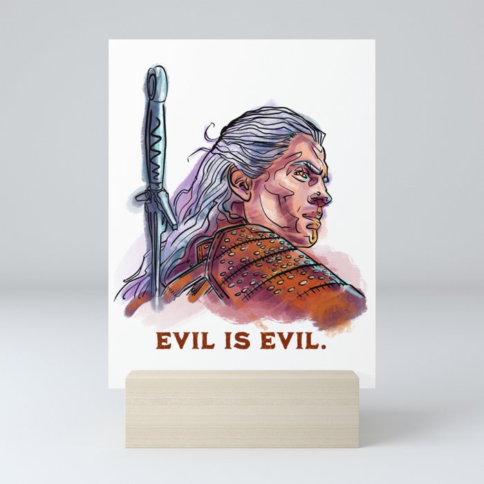 Evil is Evil Mini Art Print