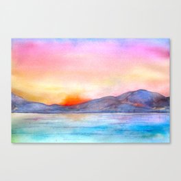 Sunset Rainbow Canvas Print