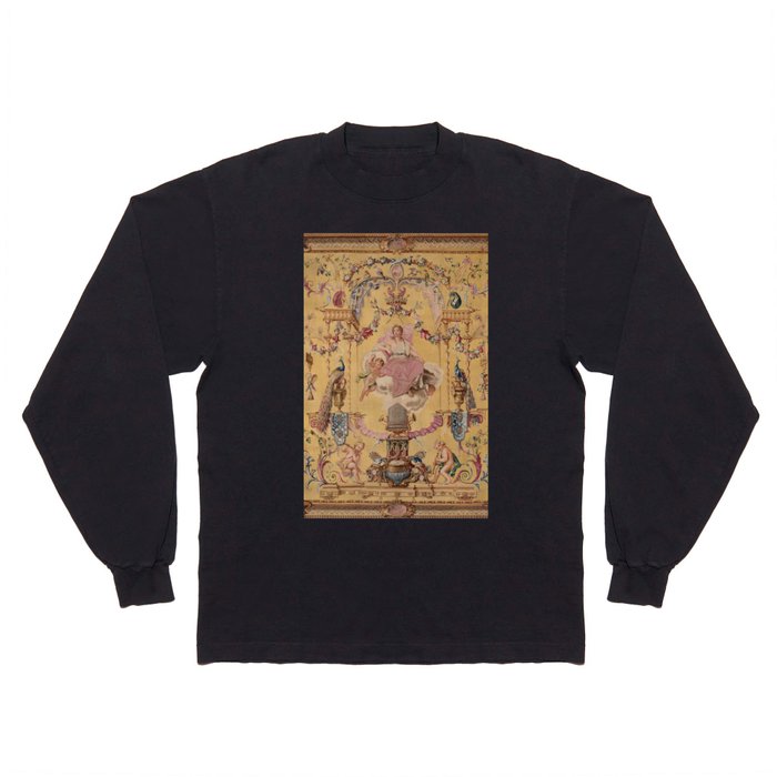 Antique 18th Century 'Portal of the Gods' French Gobelin Tapestry Long Sleeve T Shirt