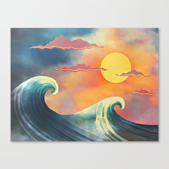 blue & red Canvas Print