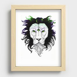 Trippy Lion Recessed Framed Print