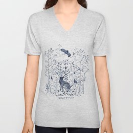 Under the Fading Moon V Neck T Shirt