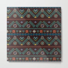Tribal ethnic seamless pattern 6 Metal Print