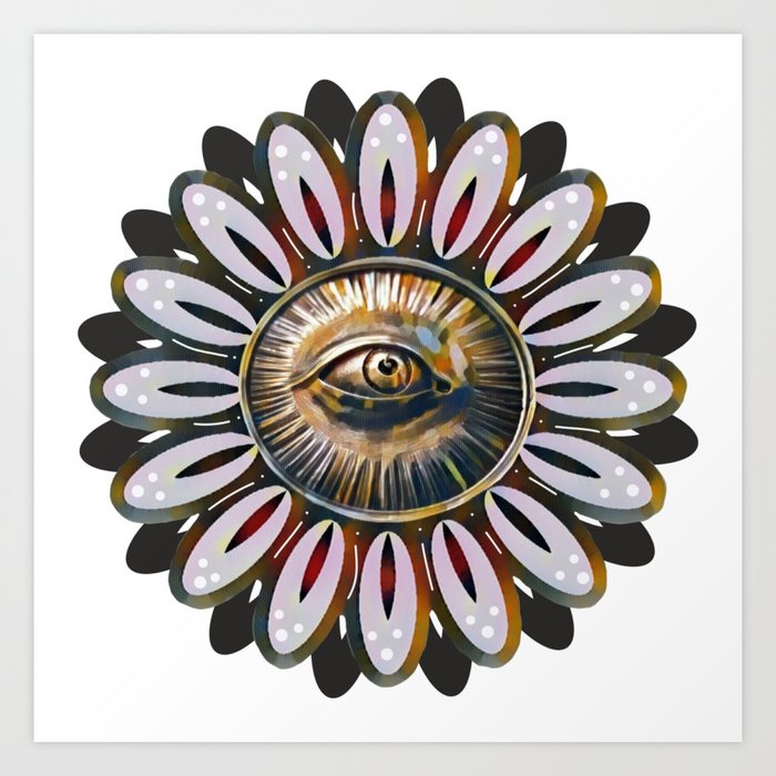 Eye See You Flower Art Print