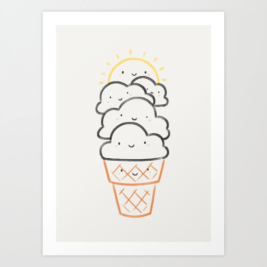 Everyday is like Sundae Art Print
