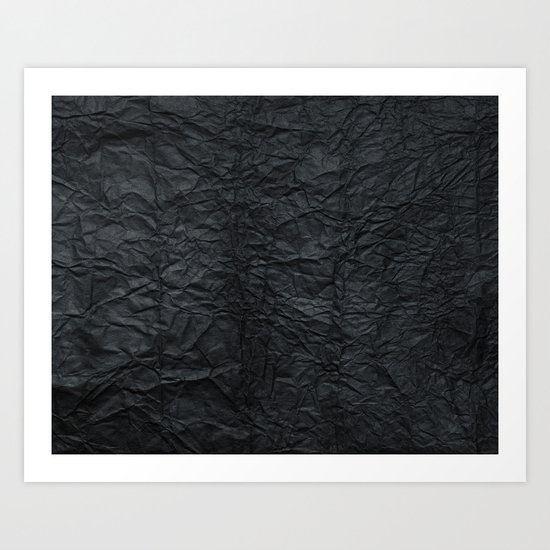 Black paper Art Print