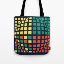 3D Spherical Cubic Illusion Tote Bag