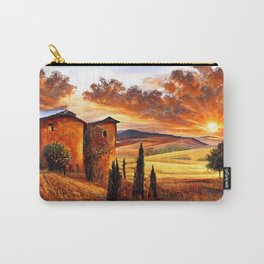 Landscapes of Tuscany Carry-All Pouch | Italy, Italianhills, Bucolicpanorama, Hills, Tuscanypanorama, Tuscanyhills, Tuscan, Landscape, Farm, Ruralfarm 