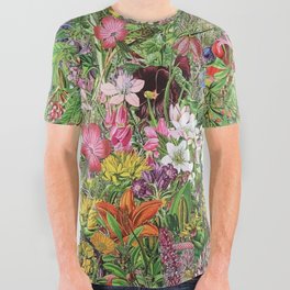 Botanical Bloom Nature Wildflower All Over Graphic Tee