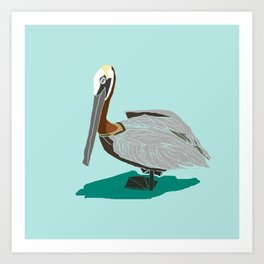 Mr. Pelican Art Print