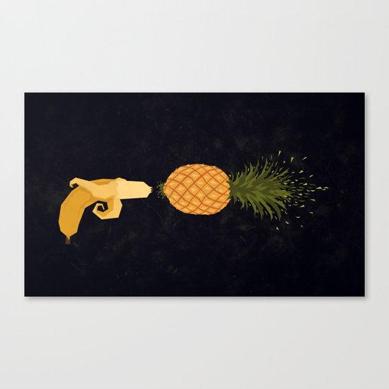 Who shot the pineapple? Canvas Print
