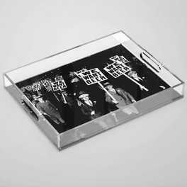 We Want Beer / Prohibition, Black and White Photography Acrylic Tray