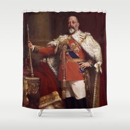 King Edward VII in coronation robes Shower Curtain
