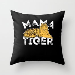 Mama Tiger Throw Pillow