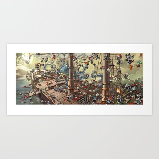 Pirate Melee Art Print