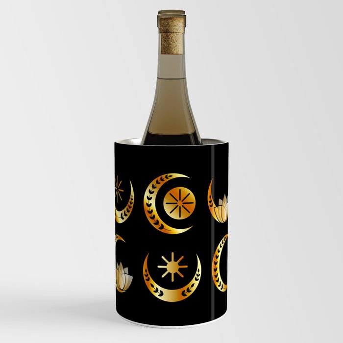 Decorative Crescent moons gold  Wine Chiller
