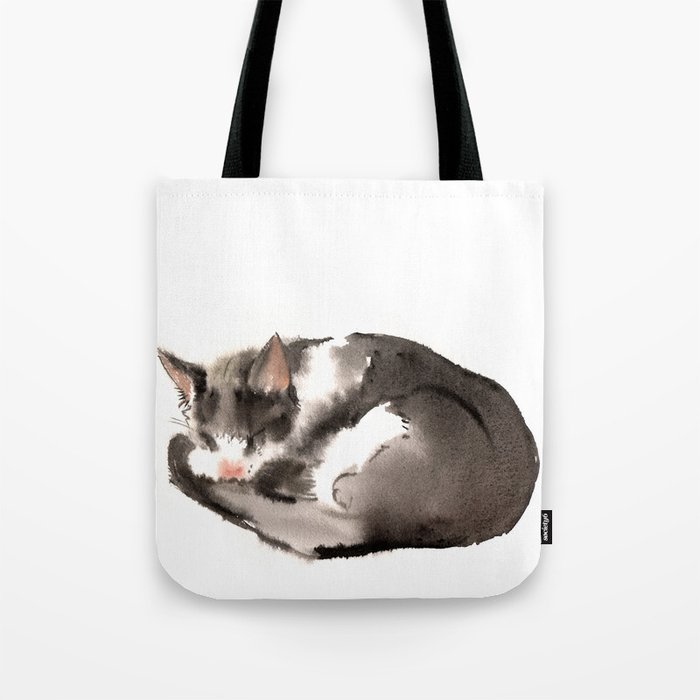 Cat Sleeping Beauty Cat Design Cat Lover Tote Bag By Sureart