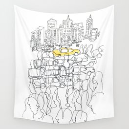 NYC yellow cab Wall Tapestry