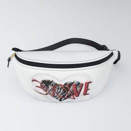 MHiCreates: EVOLVE with Love in double heart  Fanny Pack