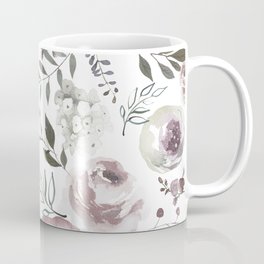 dusty rose floral watercolor Coffee Mug