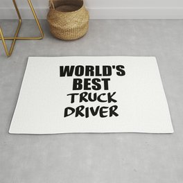 worlds best trucker funny quote Rug