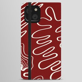 Abstract minimal line fern 4 iPhone Wallet Case