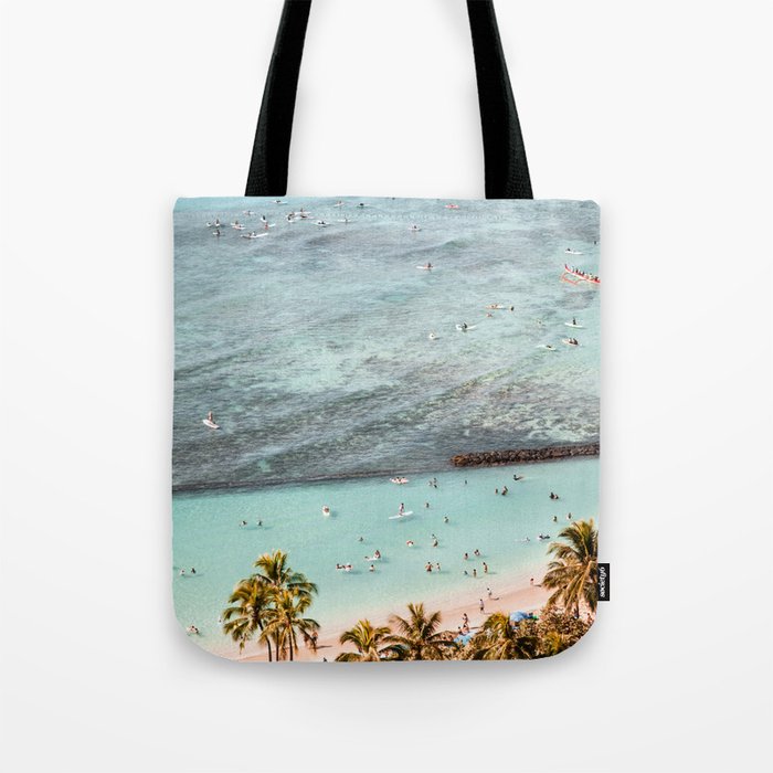 Waikiki Waves Tote Bag