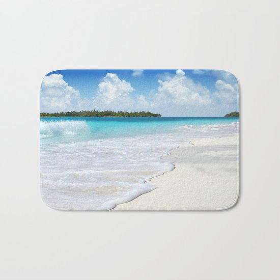 Paradise Ocean #waves Bath Mat