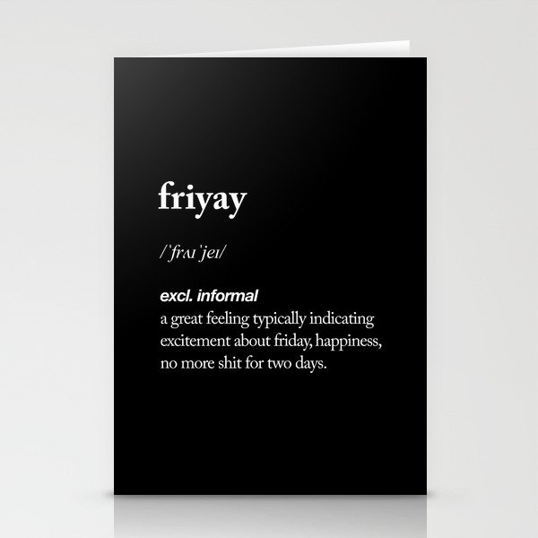 Friyay black and white contemporary minimalism typography design home wall decor bedroom Stationery Cards