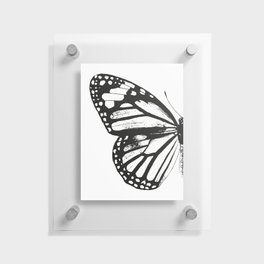 Monarch Butterfly | Left Butterfly Wing | Vintage Butterflies | Black and White | Floating Acrylic Print