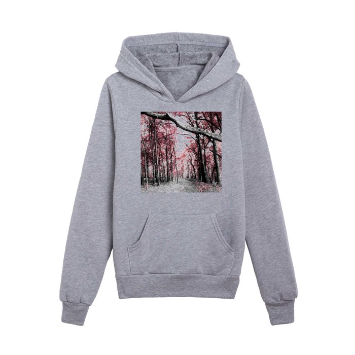 Pathway to Bliss pale muted pink Kids Pullover Hoodie