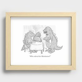 "Who Ordered the Manhattan?" Recessed Framed Print