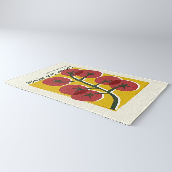 Fresh Tomatoes Farmers Market Rug - Unique Home Decor