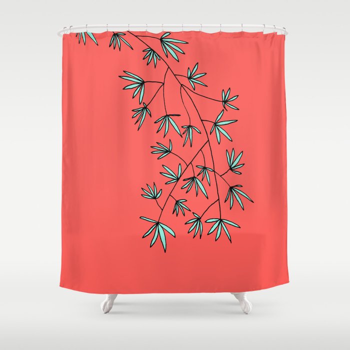 Coral And Teal Botanical Print By Emma Freeman Designs Shower