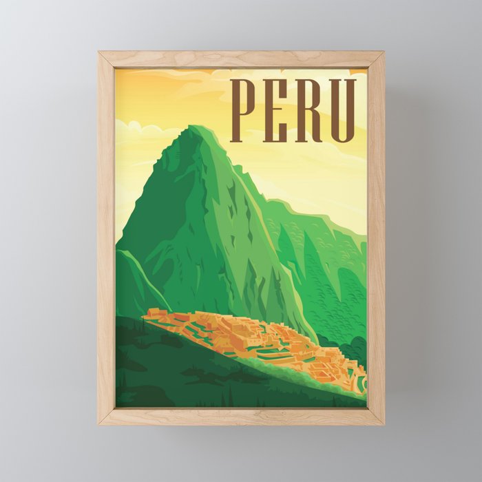 Machu Picchu Framed Mini Art Print