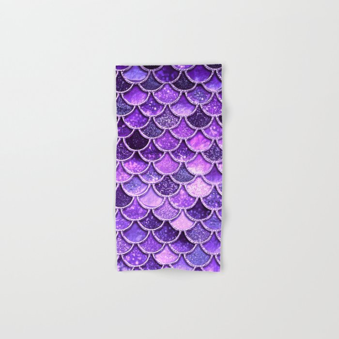 Pantone Ultra Violet Glitter Ombre Mermaid Scales Pattern Hand & Bath ...