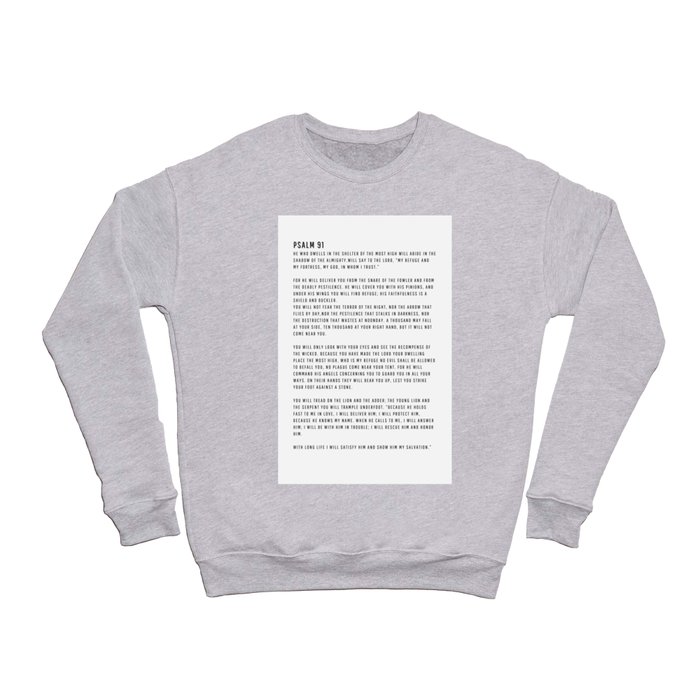 Psalm 91 #minimalism 2 Crewneck Sweatshirt