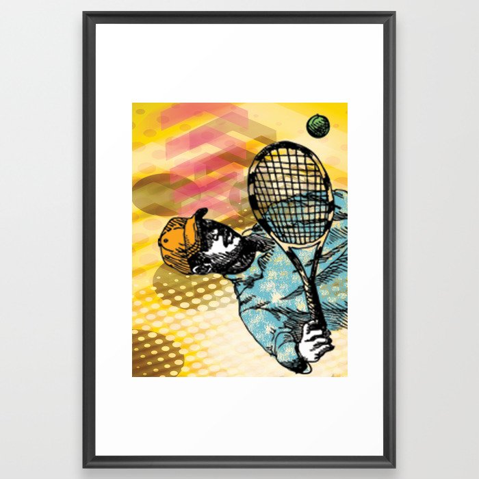 Tennis Backhand Framed Art Print