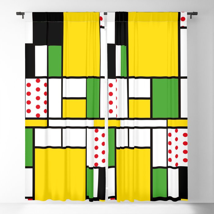 Mondrian - Bycicle Blackout Curtain
