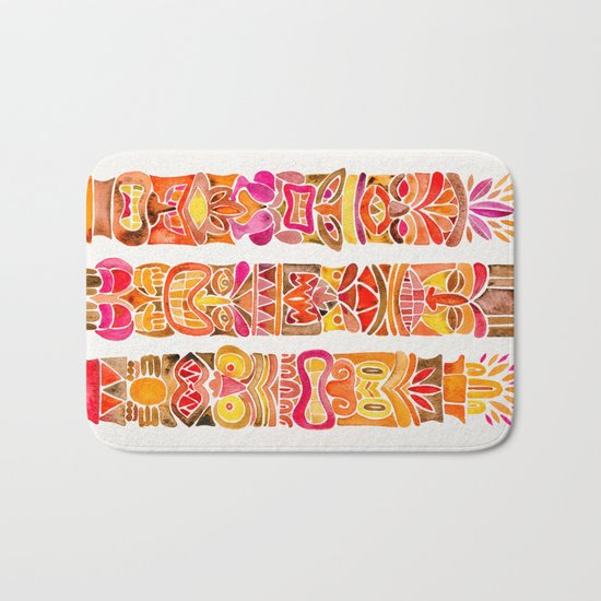 Tiki Totems – Fiery Palette Bath Mat