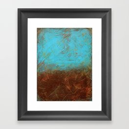Turquoise and brown  Framed Art Print